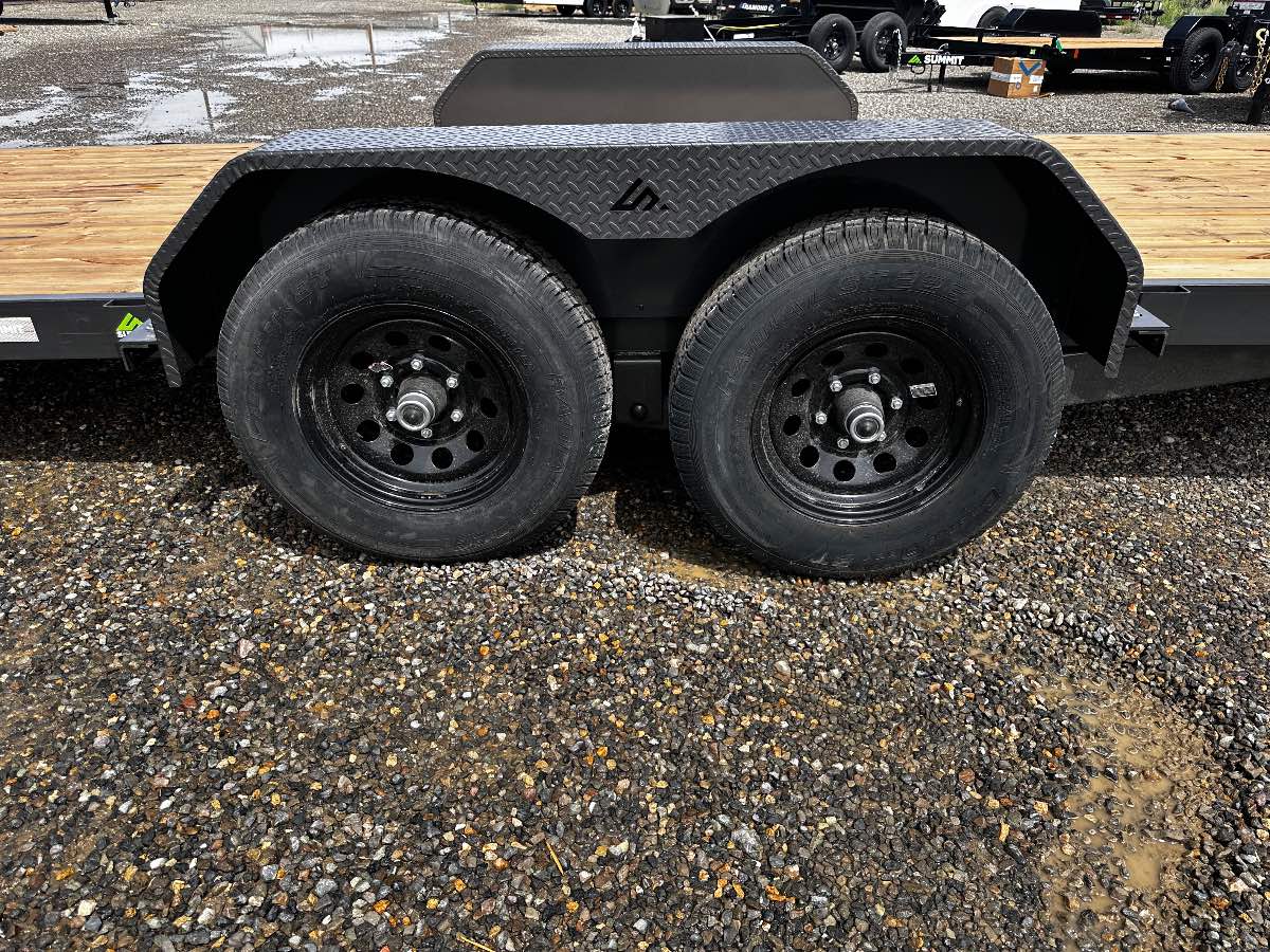 2027 Summit Trailers C5TB720TA3-RF New tilt deck trailer, 20'X83", 9,990 lb GVWR, for sale at The Trailer Store in Winnemucca, Nevada (I-80), stock #SUM-20354 — axles and undercarriage