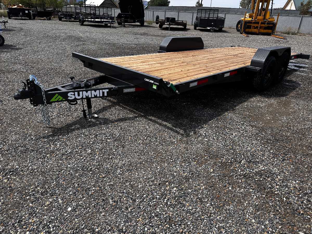 2027 Summit Trailers C5TB720TA3-RF New tilt deck trailer, 20'X83", 9,990 lb GVWR, for sale at The Trailer Store in Winnemucca, Nevada (I-80), stock #SUM-20354 — deck and bed detail