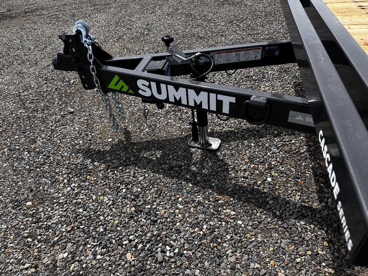 2027 Summit Trailers C5TB720TA3-RF New tilt deck trailer, 20'X83", 9,990 lb GVWR, for sale at The Trailer Store in Winnemucca, Nevada (I-80), stock #SUM-20354 — rear and ramp view