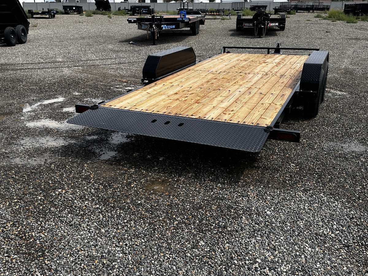2027 Summit Trailers A4TB716TA2-RF New tilt deck trailer, 16'X82", 7,000 lb GVWR, for sale at The Trailer Store in Winnemucca, Nevada (I-80), stock #SUM20351 — rear and ramp view