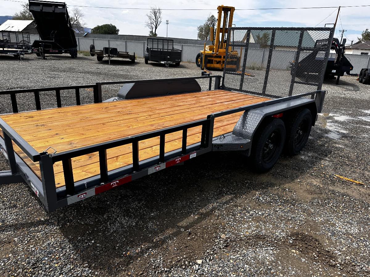 2026 Teton 82X14 UTILITY New utility trailer, 82X14', 7,000 lb GVWR, for sale at The Trailer Store in Winnemucca, Nevada (I-80), stock #TTS-F400781 — axles and undercarriage