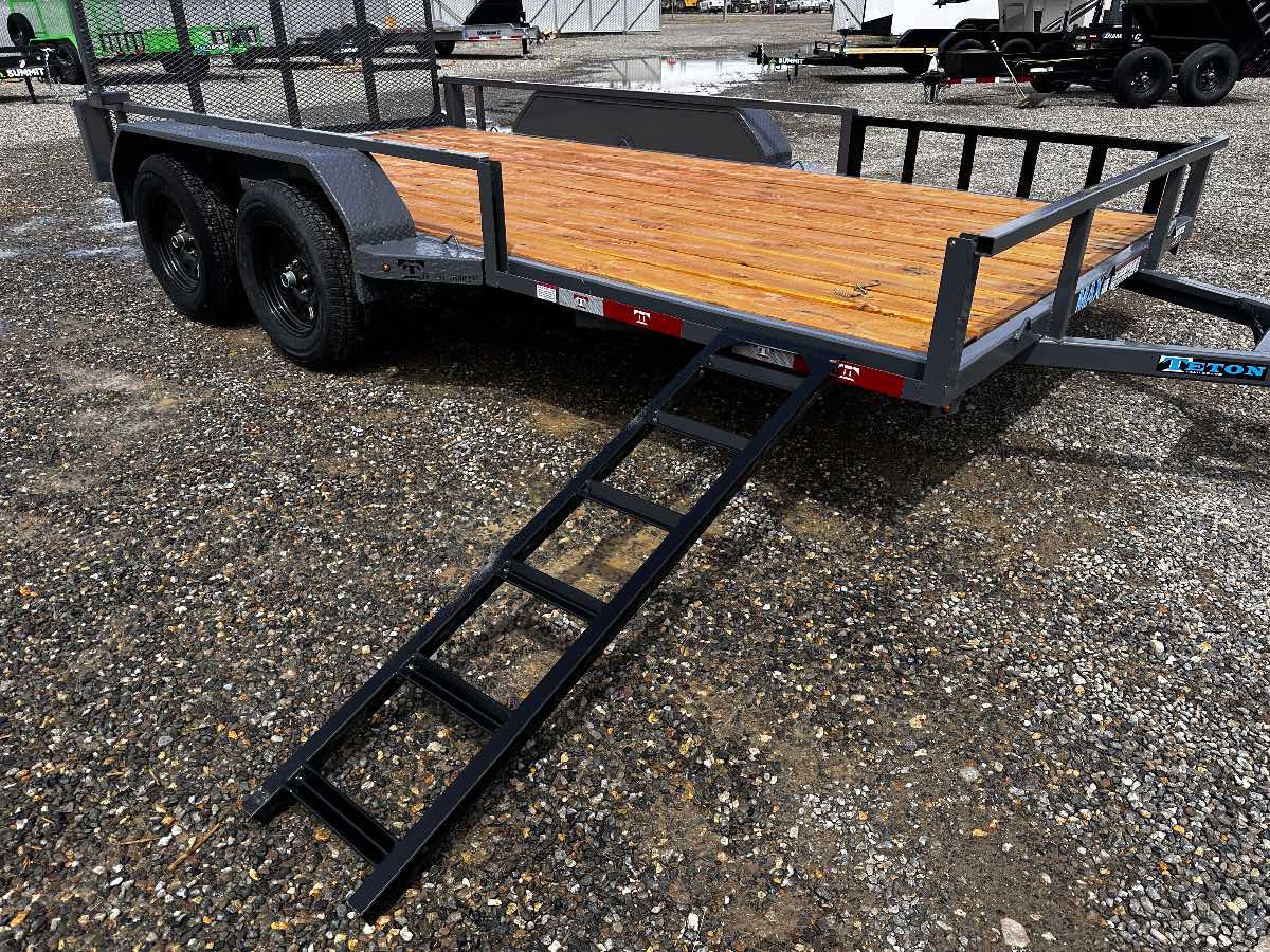 2026 Teton 82X14 UTILITY New utility trailer, 82X14', 7,000 lb GVWR, for sale at The Trailer Store in Winnemucca, Nevada (I-80), stock #TTS-F400781 — interior or cargo area