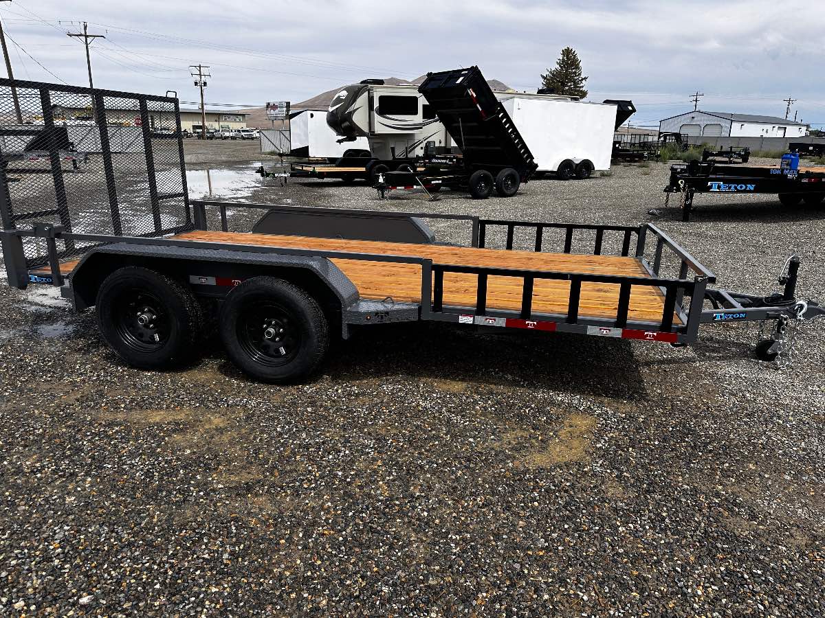 2026 Teton 82X14 UTILITY New utility trailer, 82X14', 7,000 lb GVWR, for sale at The Trailer Store in Winnemucca, Nevada (I-80), stock #TTS-F400781 — front view