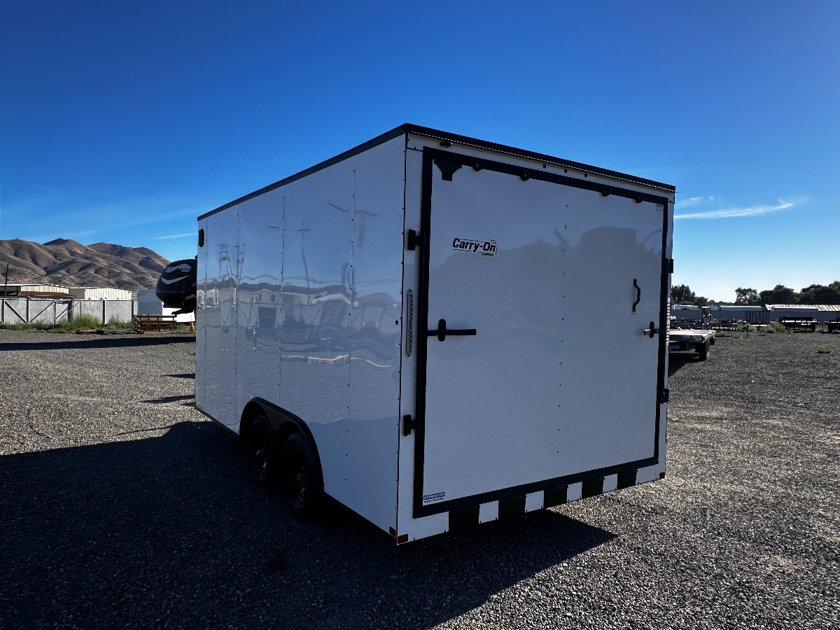 2026 Carry-On 8.5X16CTD7K New cargo trailer, 16X8.5', 7,000 lb GVWR, for sale at The Trailer Store in Winnemucca, Nevada (I-80), stock #TTS-N012577 — deck and bed detail