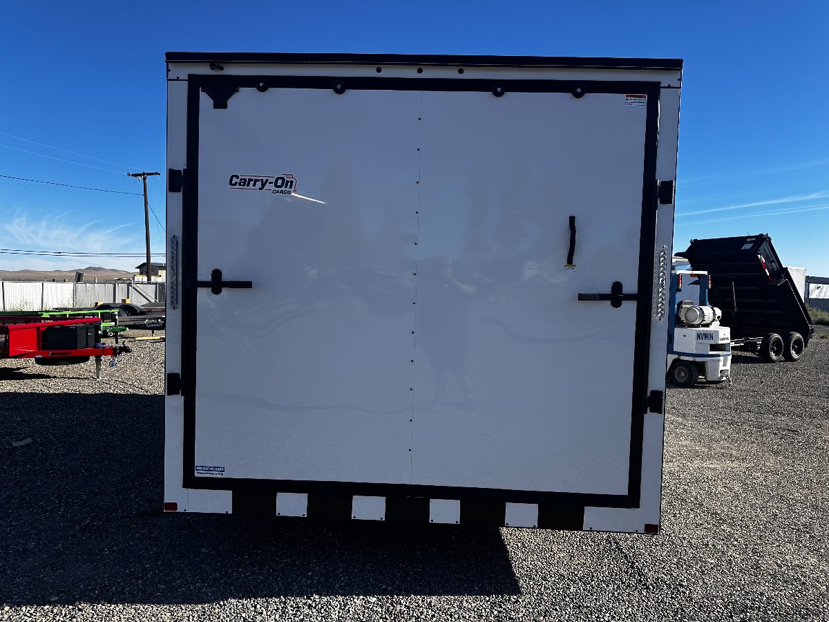 2026 Carry-On 8.5X16CTD7K New cargo trailer, 16X8.5', 7,000 lb GVWR, for sale at The Trailer Store in Winnemucca, Nevada (I-80), stock #TTS-N012577 — rear and ramp view