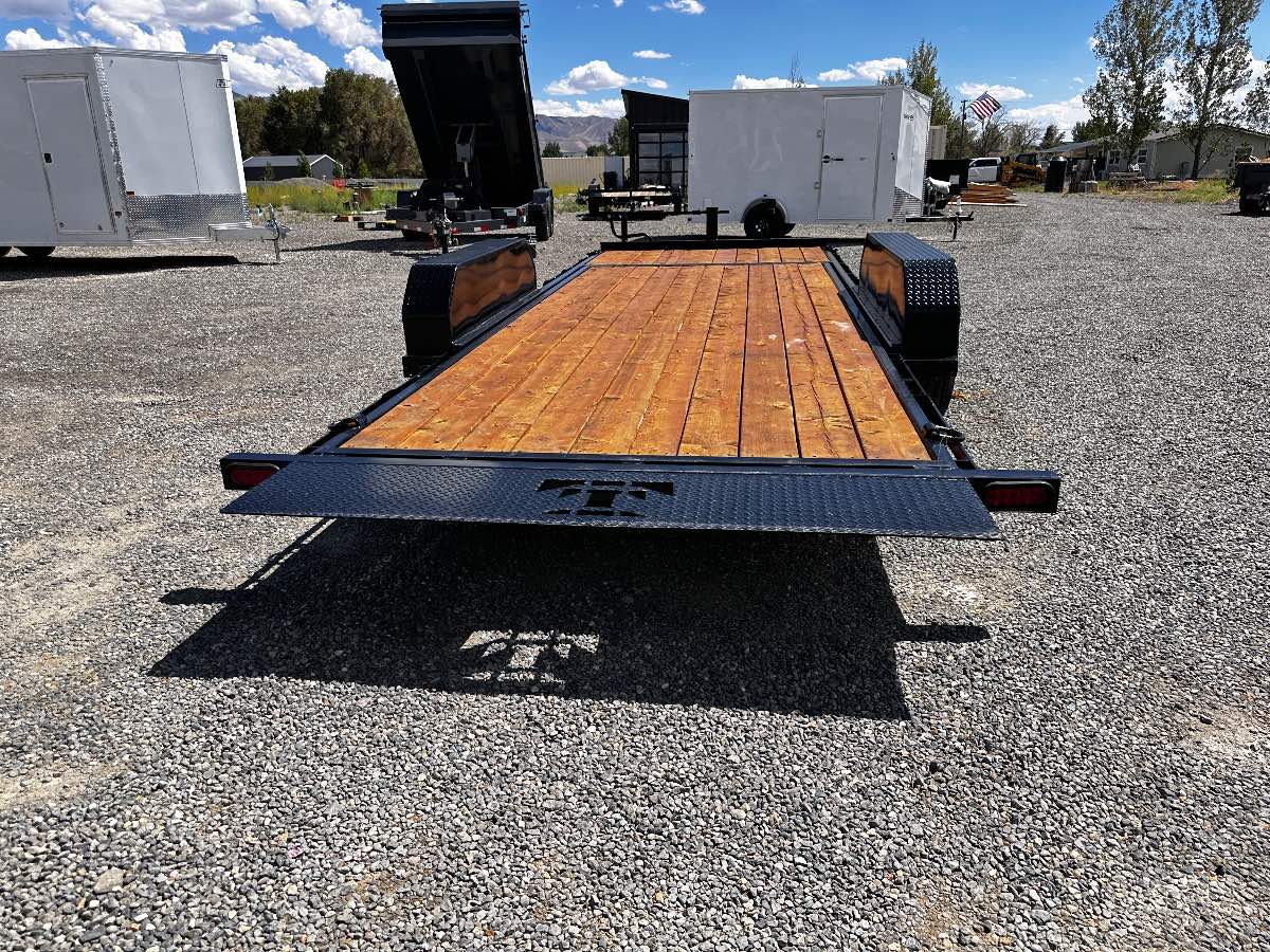 2026 Teton 20' tilt 16+4' New tilt deck trailer, 20', 14,000 lb GVWR, for sale at The Trailer Store in Winnemucca, Nevada (I-80), stock #TTS-F400396 — axles and undercarriage