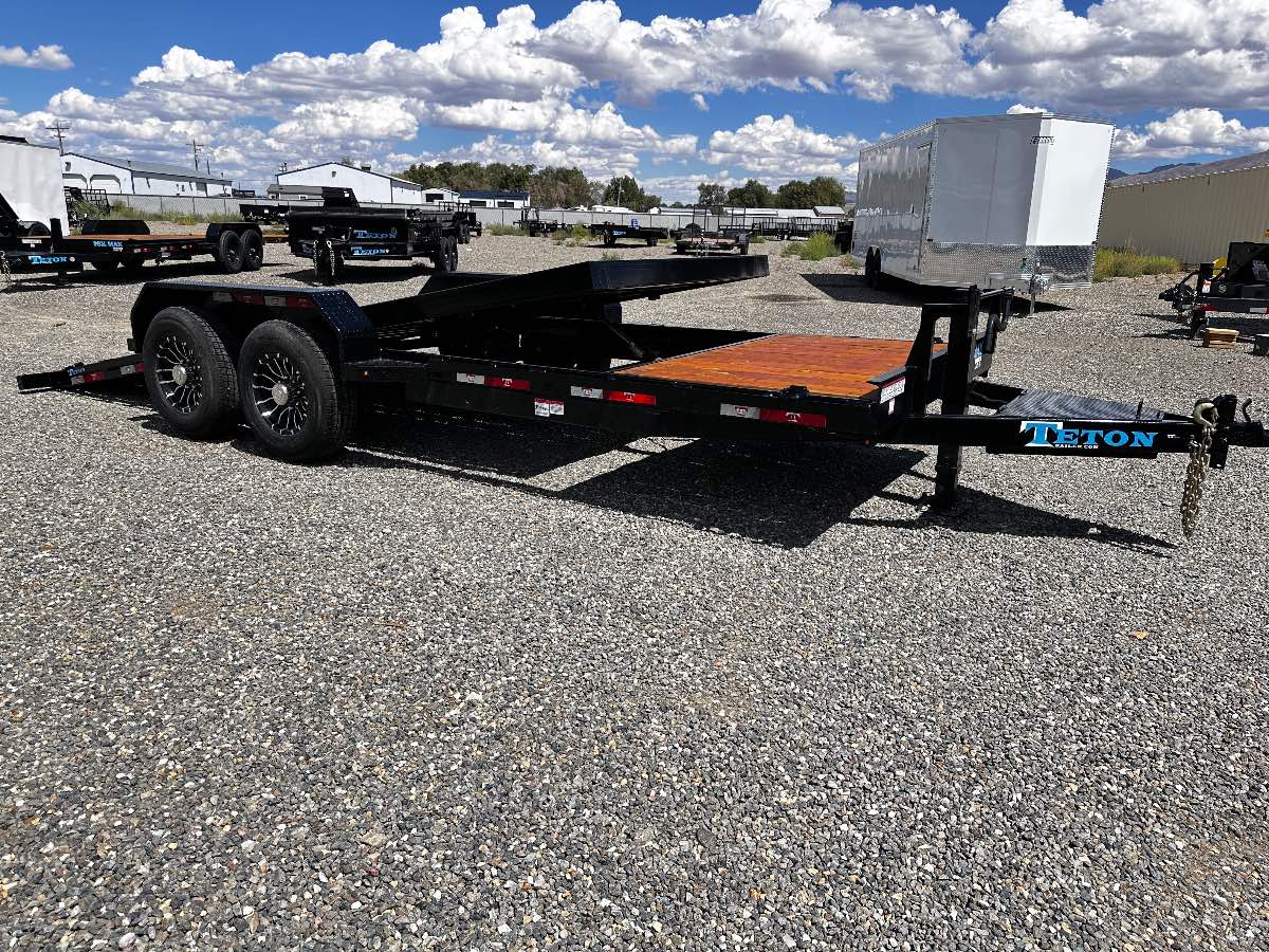 2026 Teton 20' (16+4’) Tilt New tilt deck trailer, 20', 14,000 lb GVWR, for sale at The Trailer Store in Winnemucca, Nevada (I-80), stock #TTS-F400329 — interior or cargo area