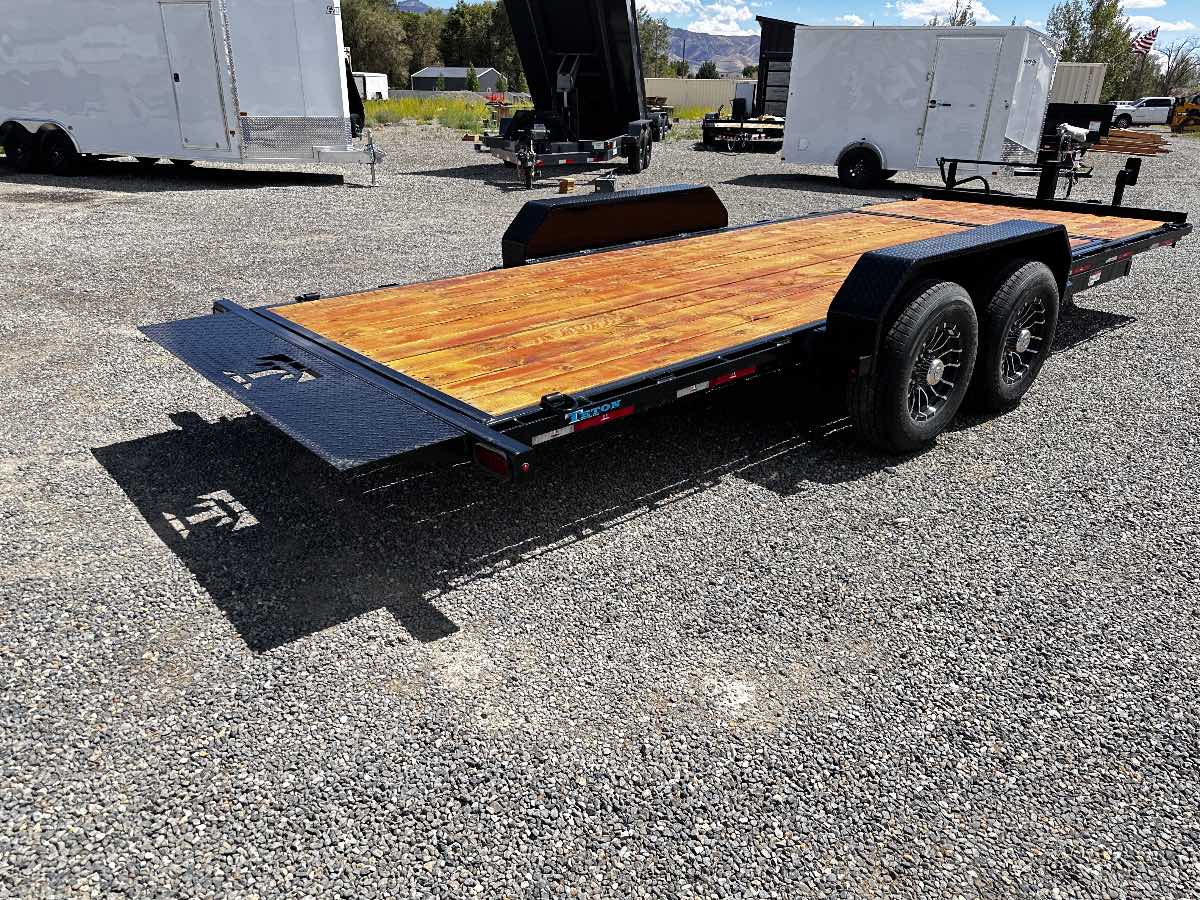 2026 Teton 20' (16+4’) Tilt New tilt deck trailer, 20', 14,000 lb GVWR, for sale at The Trailer Store in Winnemucca, Nevada (I-80), stock #TTS-F400329 — deck and bed detail