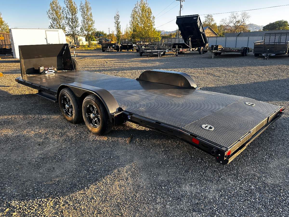 2024 Diamond C GTFL22X83 New equipment / flatbed trailer, 83X22, 9,890 lb GVWR, for sale at The Trailer Store in Winnemucca, Nevada (I-80), stock #TTS-1285918 — hitch and tongue detail