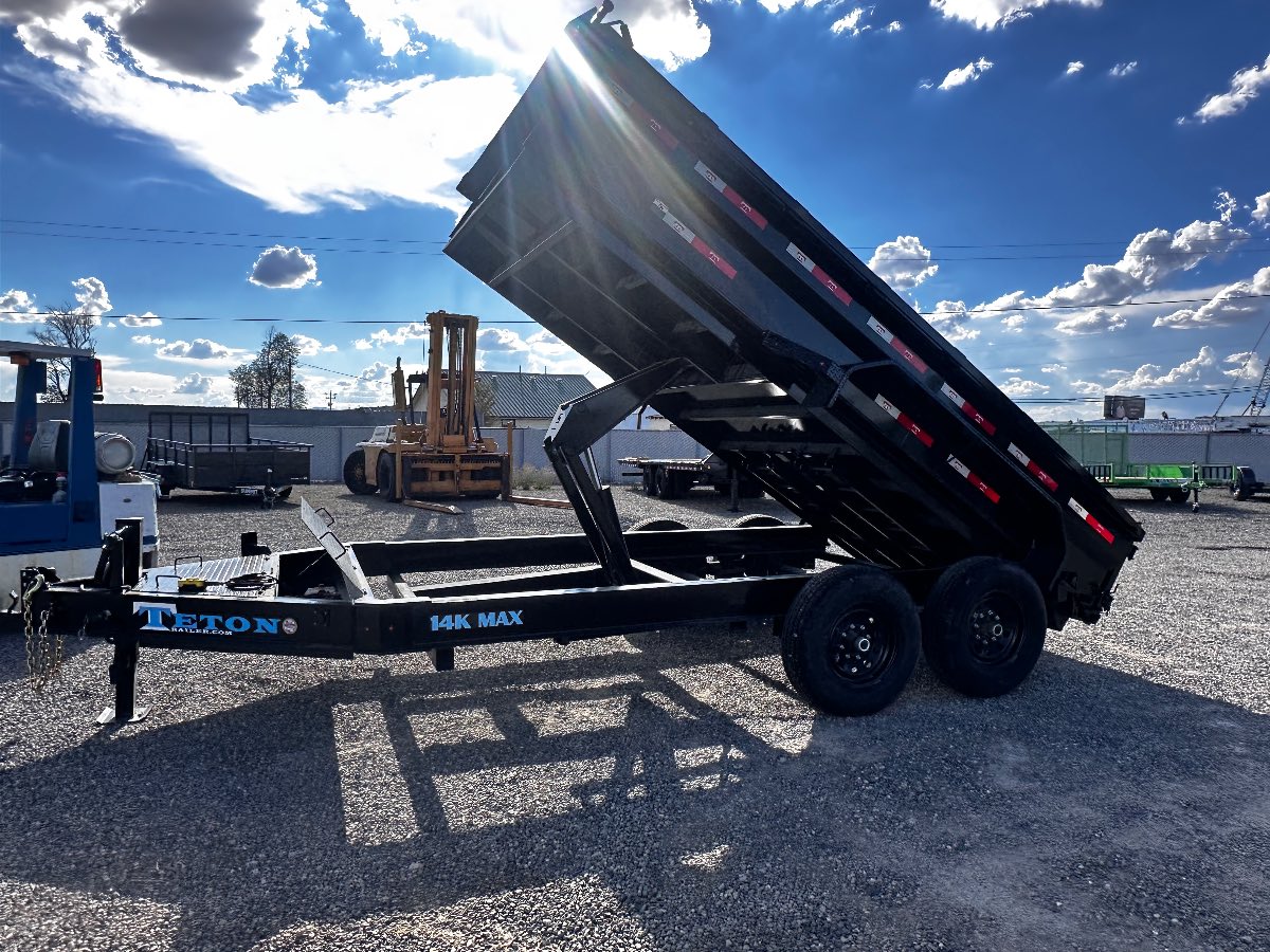 2025 Teton 16' DUMP New dump trailer, 82X16, 16,000 lb GVWR, for sale at The Trailer Store in Winnemucca, Nevada (I-80), stock #TTS-F400427 — interior or cargo area