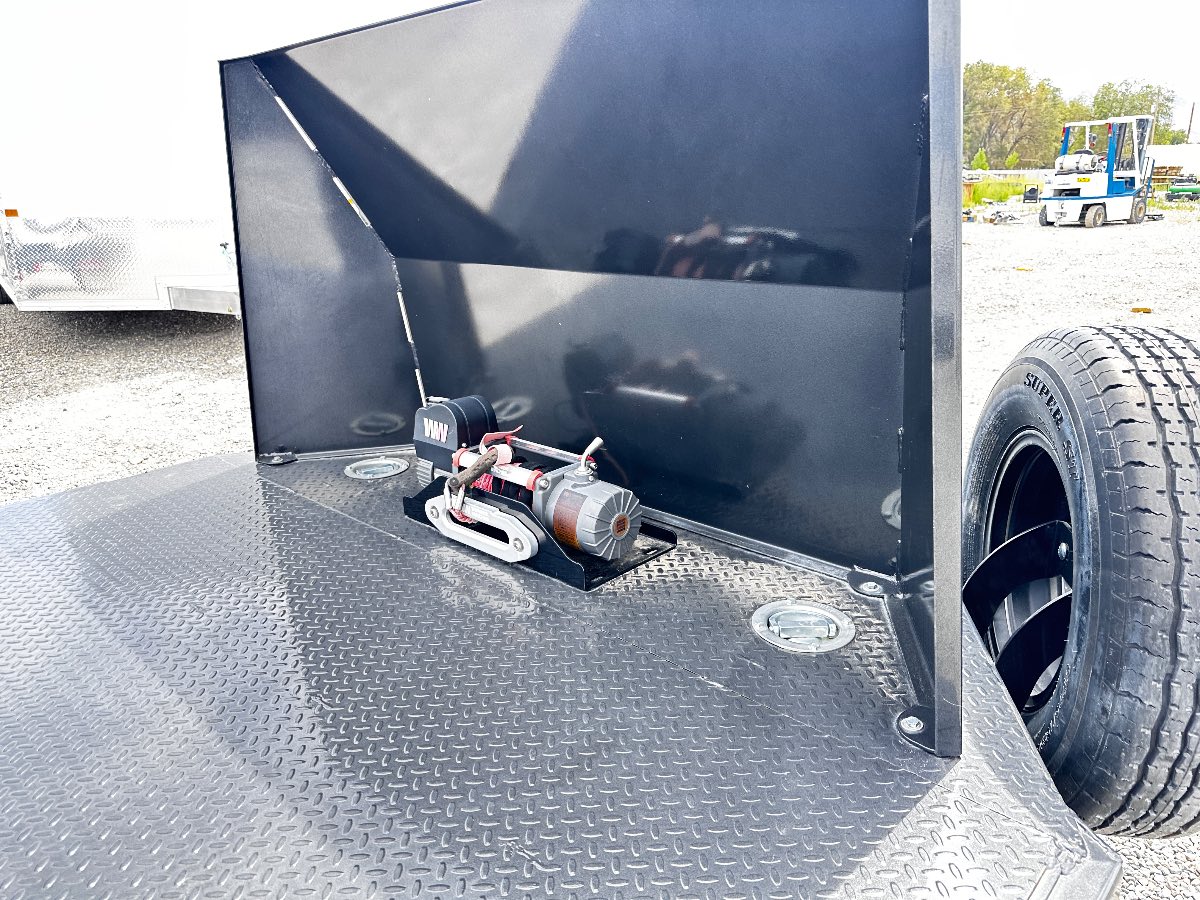 2024 Diamond C GTF 22X83 CAR HAULER New equipment / flatbed trailer, 83X22, 9,890 lb GVWR, for sale at The Trailer Store in Winnemucca, Nevada (I-80), stock #TTS-1285918 — hitch and tongue detail