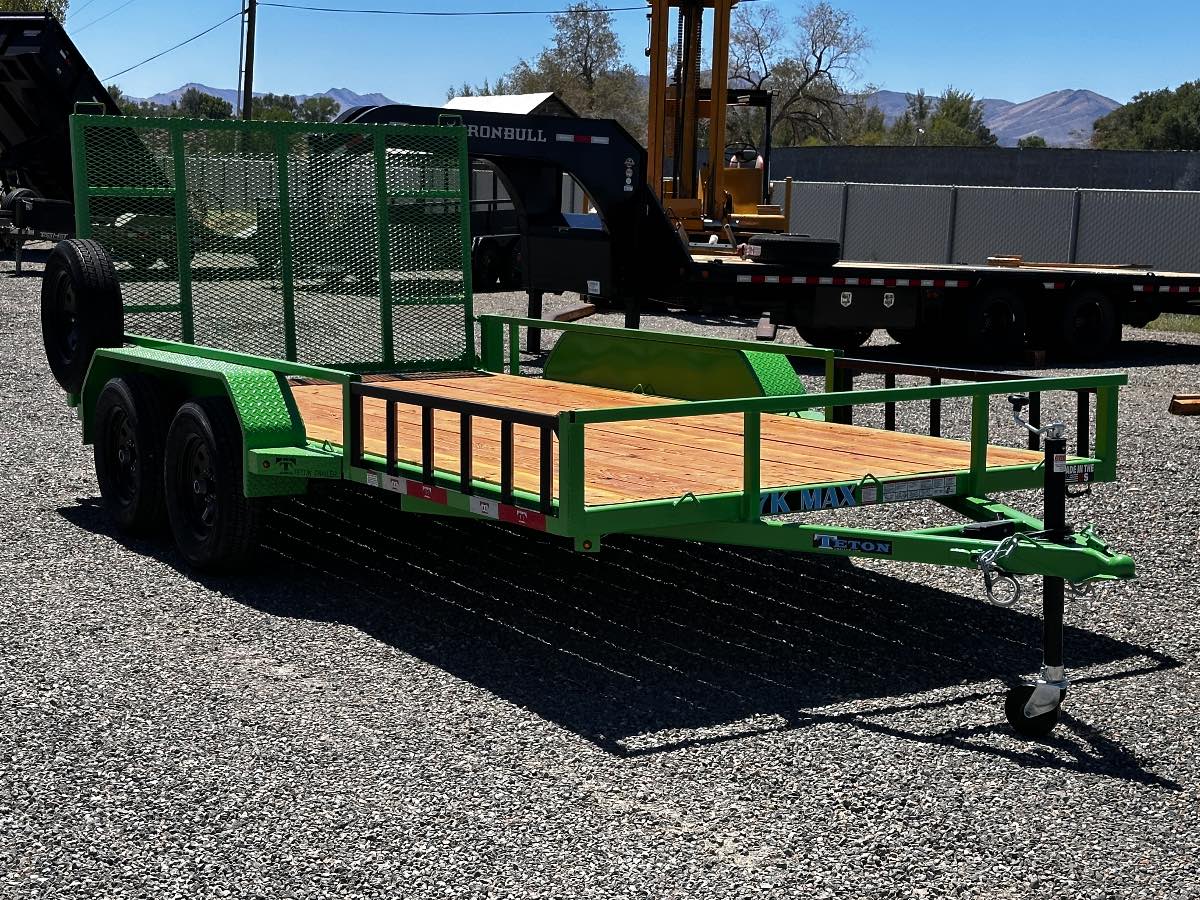 2026 Teton 7X14 UTILITY TRAILER New utility trailer, 14'X82", 7,000 lb GVWR, for sale at The Trailer Store in Winnemucca, Nevada (I-80), stock #TTS-F400672g — front view