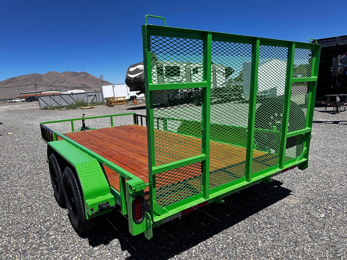 2026 Teton 7X14 UTILITY TRAILER New utility trailer, 14'X82", 7,000 lb GVWR, for sale at The Trailer Store in Winnemucca, Nevada (I-80), stock #TTS-F400672g — deck and bed detail