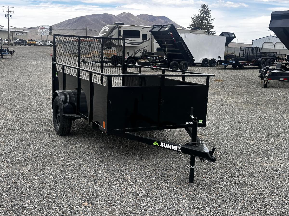 2027 Summit Trailers 5x10 Utility New utility trailer, 60"x10', 2,990 lb GVWR, for sale at The Trailer Store in Winnemucca, Nevada (I-80), stock #T1020042 — front view