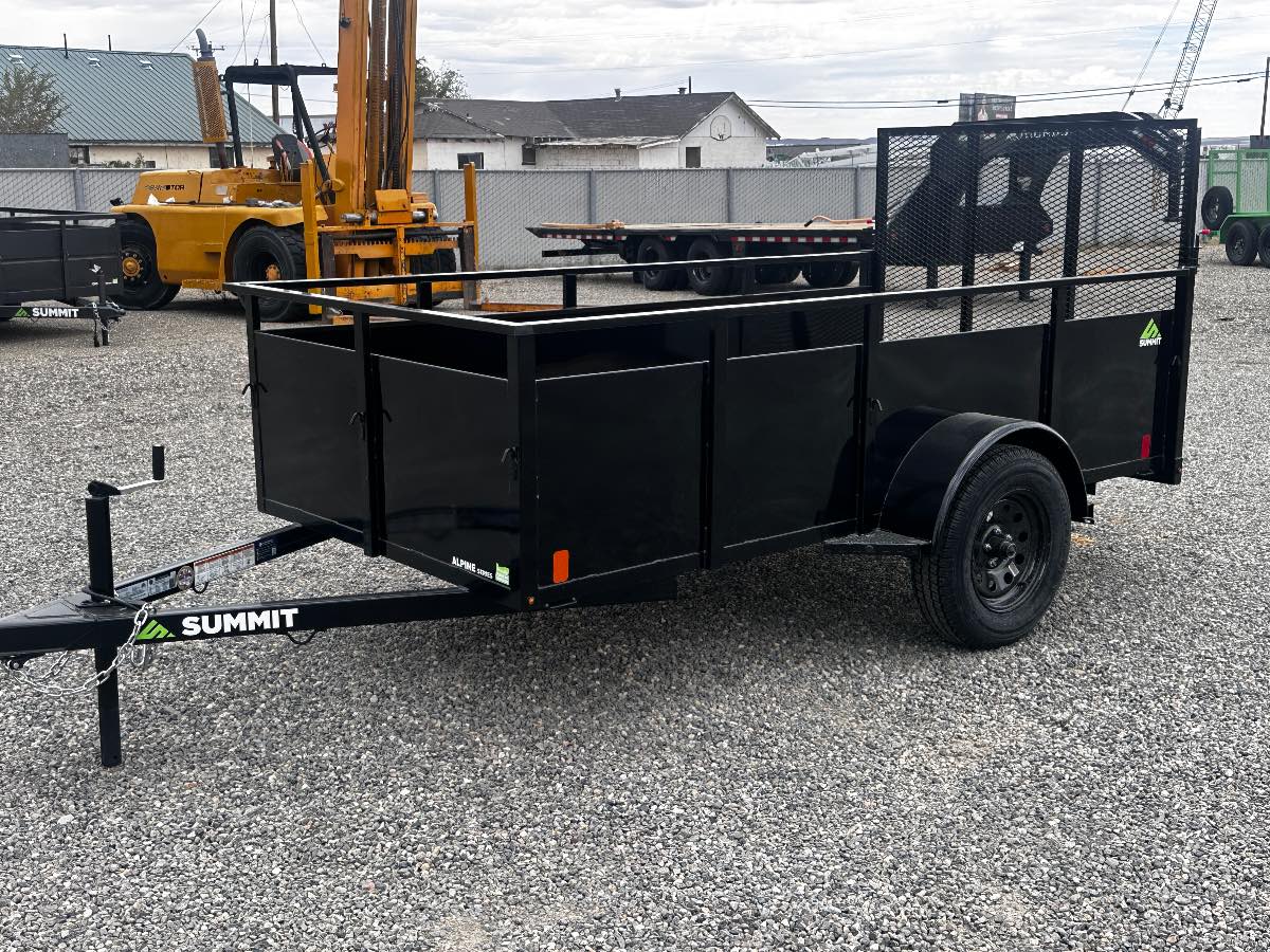 2027 Summit Trailers 5x10 Utility New utility trailer, 60"x10', 2,990 lb GVWR, for sale at The Trailer Store in Winnemucca, Nevada (I-80), stock #T1020042 — deck and bed detail