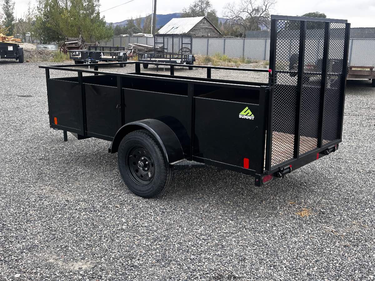 2027 Summit Trailers 5x10 Utility New utility trailer, 60"x10', 2,990 lb GVWR, for sale at The Trailer Store in Winnemucca, Nevada (I-80), stock #T1020042 — axles and undercarriage