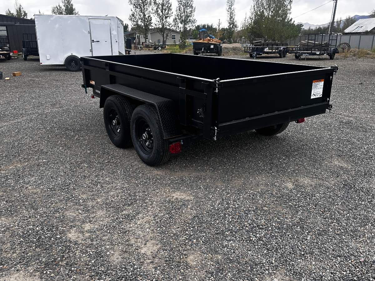 2025 Carry-On 6X12 12K DUMP New dump trailer, 72X10, 12,000 lb GVWR, for sale at The Trailer Store in Winnemucca, Nevada (I-80), stock #TTS-N000252 — axles and undercarriage