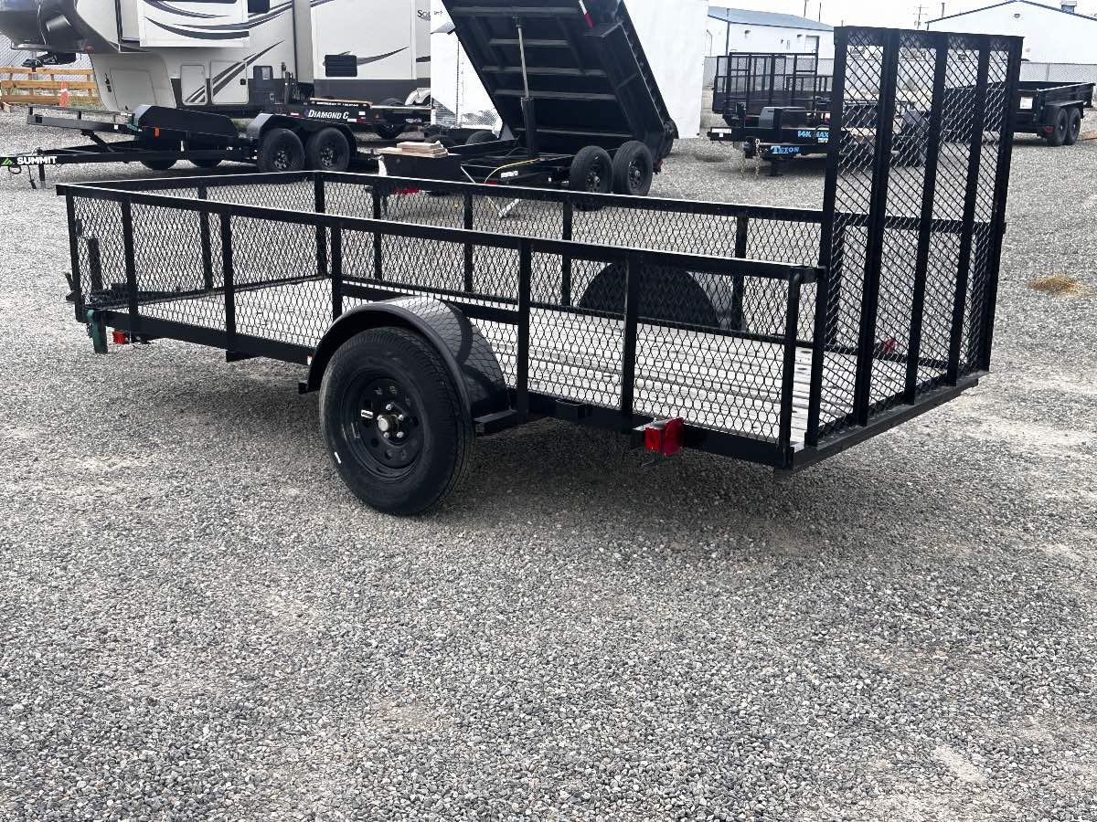 2025 Carry-On 5X12' Mesh Sides New utility trailer, 5X12, 2,990 lb GVWR, for sale at The Trailer Store in Winnemucca, Nevada (I-80), stock #TTS-N000353 — deck and bed detail