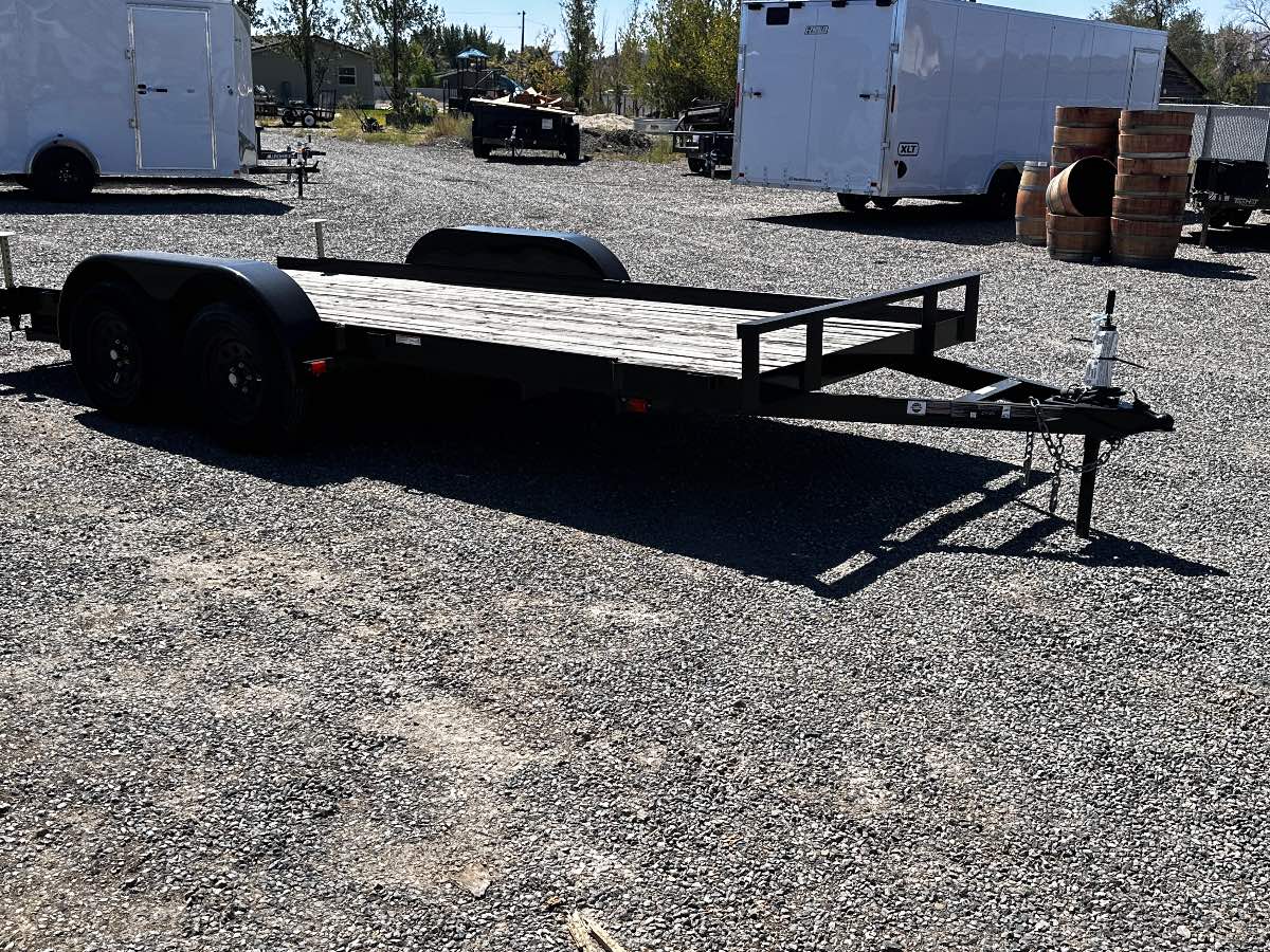 2025 Carry-On 7X16CH1BRK New equipment / flatbed trailer, 7X16, 7,000 lb GVWR, for sale at The Trailer Store in Winnemucca, Nevada (I-80), stock #TTS-N003215 — front view