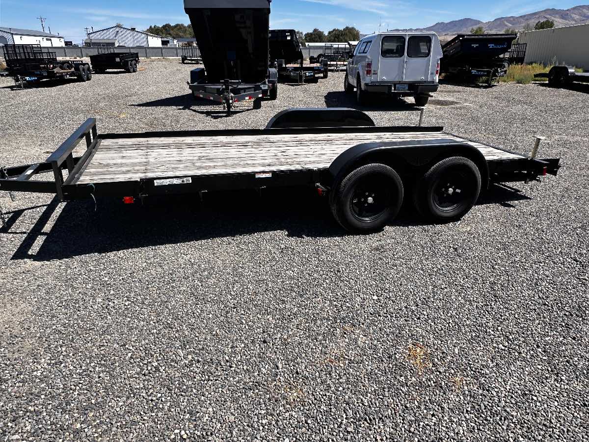 2025 Carry-On 7X16CH1BRK New equipment / flatbed trailer, 7X16, 7,000 lb GVWR, for sale at The Trailer Store in Winnemucca, Nevada (I-80), stock #TTS-N003215 — deck and bed detail