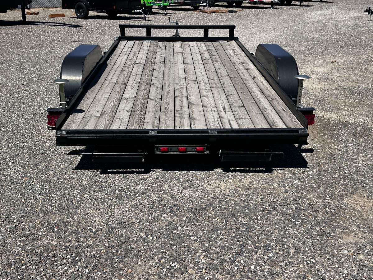 2025 Carry-On 7X16CH1BRK New equipment / flatbed trailer, 7X16, 7,000 lb GVWR, for sale at The Trailer Store in Winnemucca, Nevada (I-80), stock #TTS-N003215 — axles and undercarriage