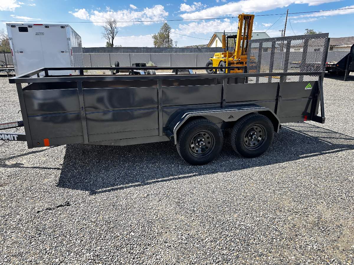 2027 Summit Trailers Cascade 7x14 Utility New utility trailer, 14'x82", 7,000 lb GVWR, for sale at The Trailer Store in Winnemucca, Nevada (I-80), stock #TTS-V1020347 — deck and bed detail