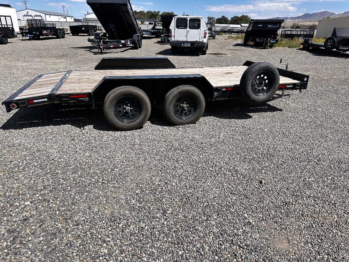 2026 HEARTLAND 16' CAR HAULER Used equipment / flatbed trailer, 16'X82", 7,000 lb GVWR, for sale at The Trailer Store in Winnemucca, Nevada (I-80), stock #TTS-M080268 — interior or cargo area