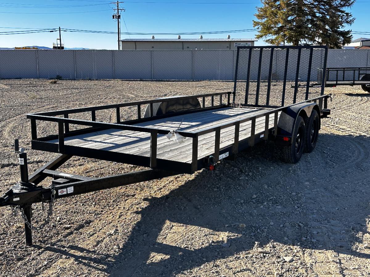2025 Carry-On 6X18GW1BRK New utility trailer, 77X18, 7,000 lb GVWR, for sale at The Trailer Store in Winnemucca, Nevada (I-80), stock #TTS-N003204 — deck and bed detail