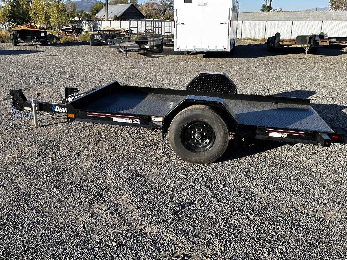 2027 Diamond C 12X77 DSA TILT New tilt deck trailer, 12'X77", 7,000 lb GVWR, for sale at The Trailer Store in Winnemucca, Nevada (I-80), stock #TTS-317537 — deck and bed detail