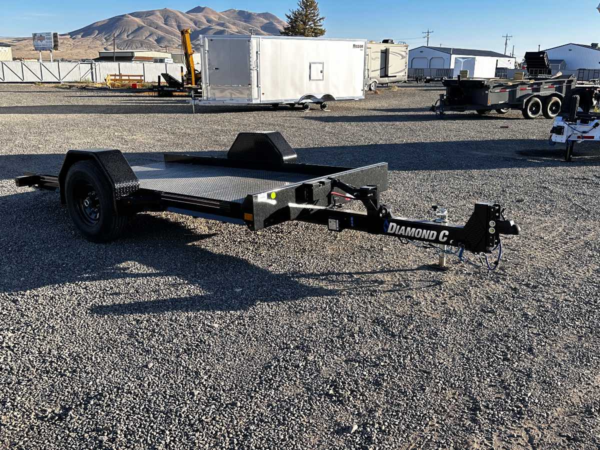 2027 Diamond C 12X77 DSA TILT New tilt deck trailer, 12'X77", 7,000 lb GVWR, for sale at The Trailer Store in Winnemucca, Nevada (I-80), stock #TTS-317537 — front view