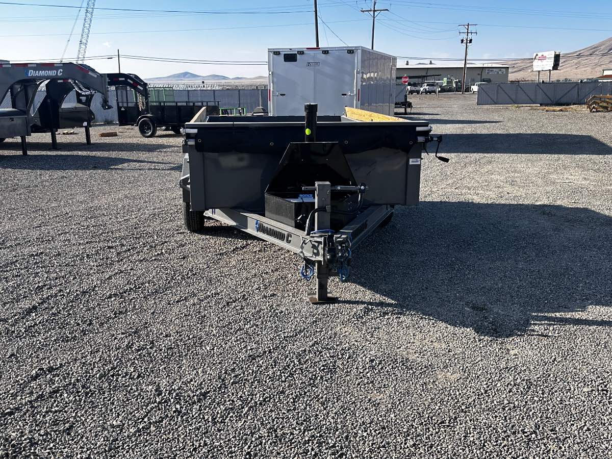 2027 Diamond C 77"x12'  Pacesetter Dump New dump trailer, 12'x77, 9,890 lb GVWR, for sale at The Trailer Store in Winnemucca, Nevada (I-80), stock #TTS-317785 — deck and bed detail