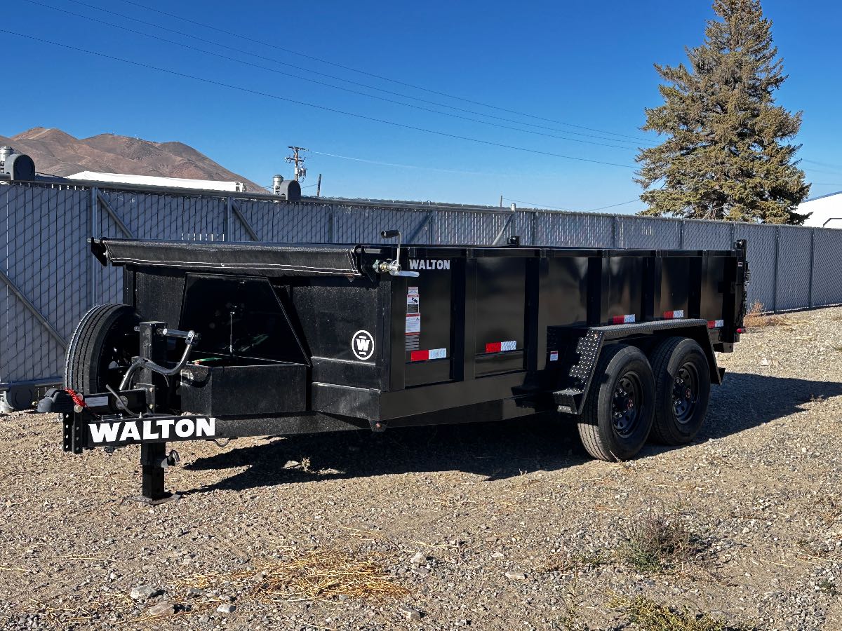 2026 Walton DHV 14' DUMP New dump trailer, 14'X82", 14,000 lb GVWR, for sale at The Trailer Store in Winnemucca, Nevada (I-80), stock #TTS-L000312 — exterior side view 2026 Walton DHV 14' DUMP New dump trailer, 14'X82", 14,000 lb GVWR, for sale at The Trailer Store in Winnemucca, Nevada (I-80), stock #TTS-L000312 — exterior side view