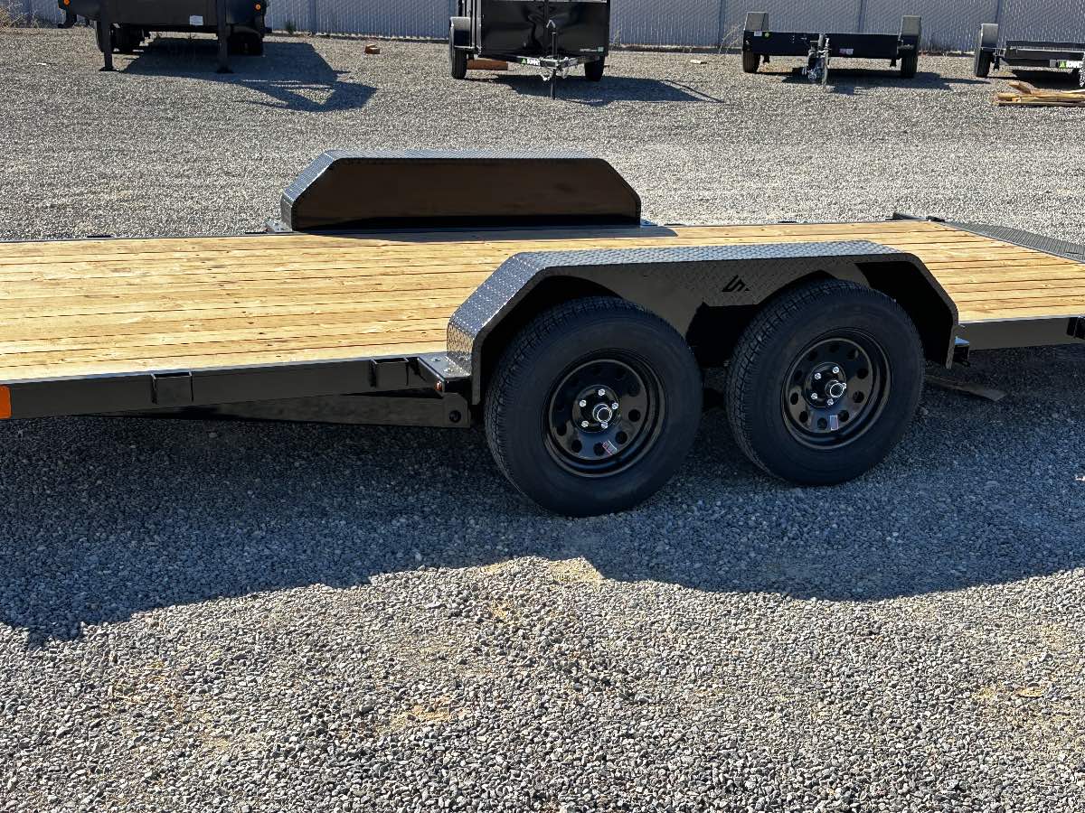 2027 Summit Trailers Alpine 7x16 Tilt New tilt deck trailer, 82”x16’, 7,000 lb GVWR, for sale at The Trailer Store in Winnemucca, Nevada (I-80), stock #TTS-021167 — axles and undercarriage