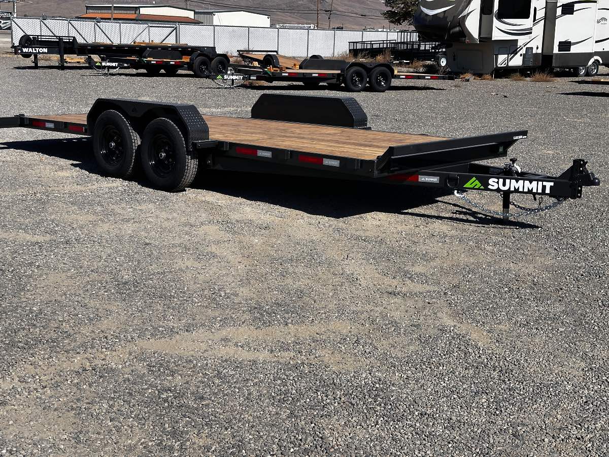 2027 Summit Trailers Cascade 7x18  Tiltbed New tilt deck trailer, 82”x18’, 9,990 lb GVWR, for sale at The Trailer Store in Winnemucca, Nevada (I-80), stock #TTS-021170 — front view