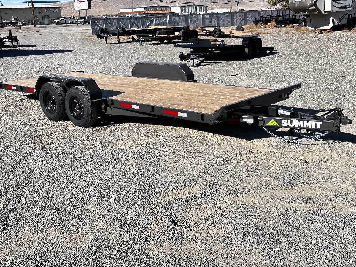 2027 Summit Trailers Cascade 7x20  Tilt New tilt deck trailer, 82”x20’, 9,990 lb GVWR, for sale at The Trailer Store in Winnemucca, Nevada (I-80), stock #TTS-021171 — front view