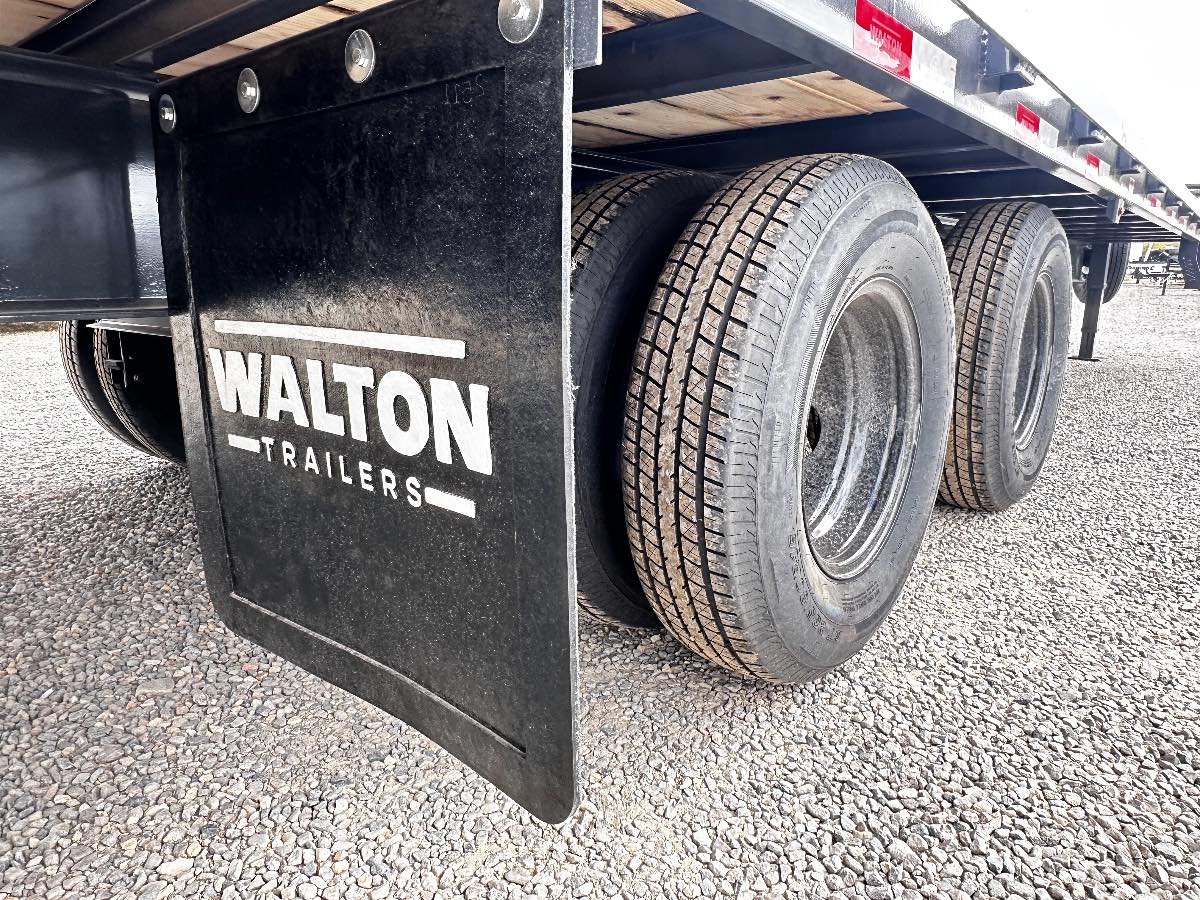 2026 Walton Tandem Dual 26' Deck Over bumper pull New equipment / flatbed trailer, 26', 23,000 lb GVWR, for sale at The Trailer Store in Winnemucca, Nevada (I-80), stock #TTS-000327 — hitch and tongue detail