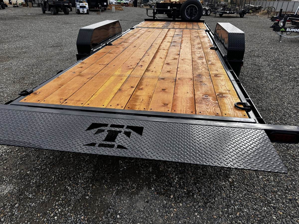 2027 Teton 22' Tilt Deck 16K New tilt deck trailer, 22', 16,000 lb GVWR, for sale at The Trailer Store in Winnemucca, Nevada (I-80), stock #TTS-400102 — optional equipment detail